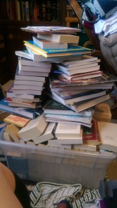 The pile of books I culled yesterday